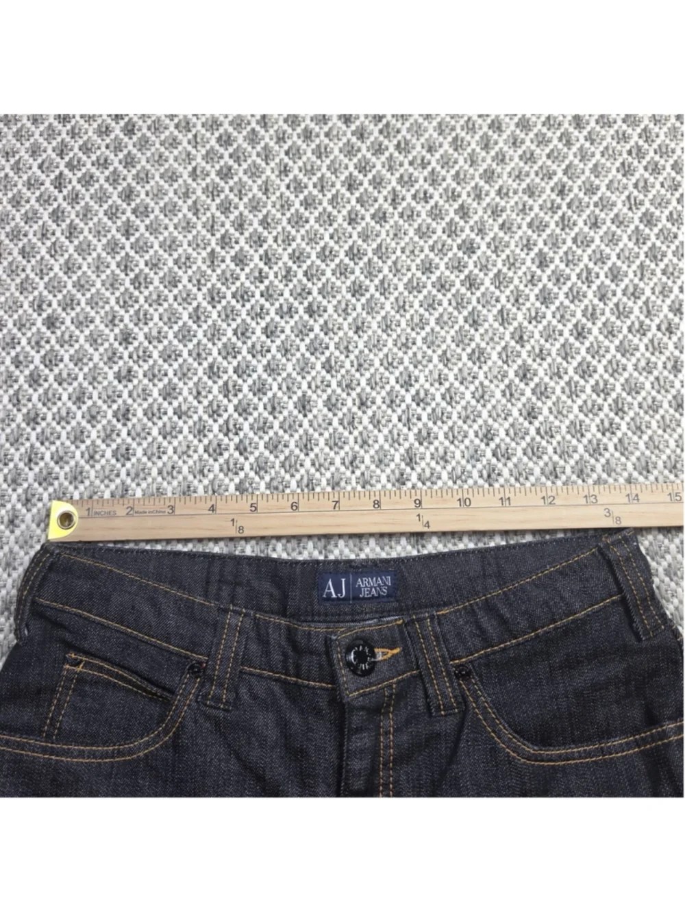 Armani Jeans Men’s 30 Dark Indigo Stretch Slim Straight Leg Denim Pants
